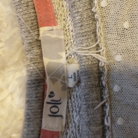 Jolt women's size L long-sleeved pull-over lace bodice top - Picture 2 of 8